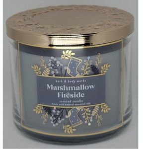 🎅 BBW Marshmallow Fireside 3-Wick Candle NEW